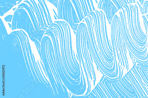 Natural soap texture. Amusing light blue foam trace background. Artistic delicate soap suds. Cleanliness, cleanness, purity concept. Vector illustration.