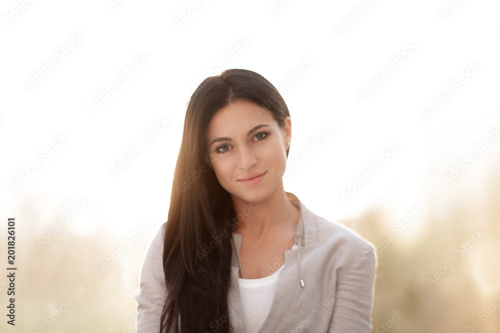 Fototapeta premium close-up. The face of a happy young woman.
