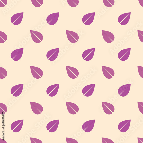Simple basil leaves vector seamless pattern