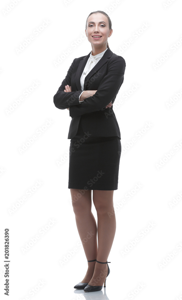 in full growth. confident female office Manager in full growth. confident female office Manager