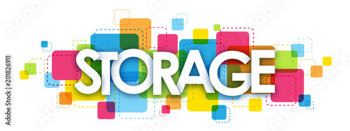 STORAGE colourful letters icon