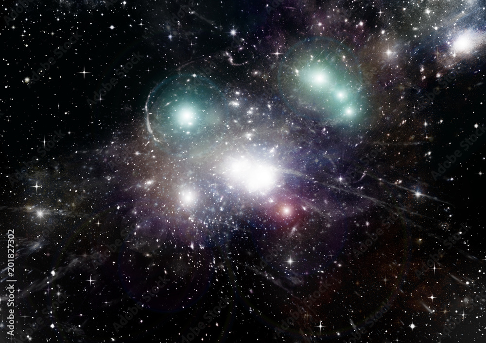 galaxy in a free space galaxy in a free space