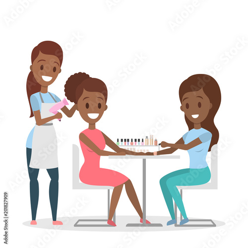 Woman at salon.