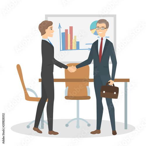 Meeting at office.