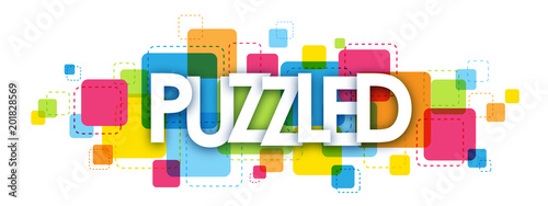PUZZLED vector letters icon