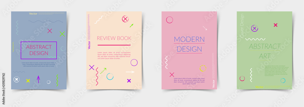 Modern minimalistic abstract pattern elements folder design