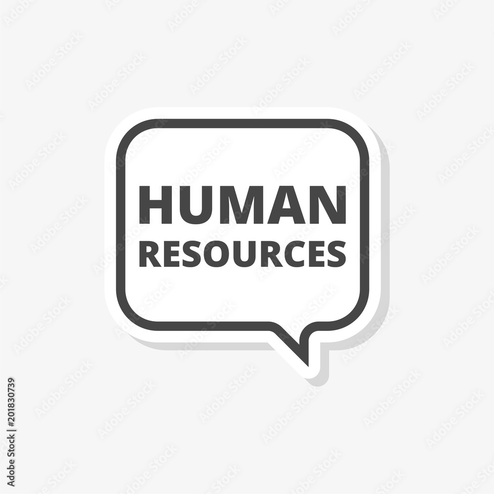 Human resources sticker, simple vector icon Human resources sticker, simple vector icon