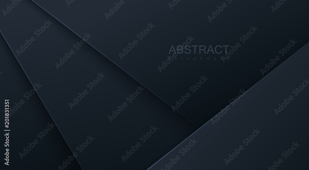 Abstract 3d background with black paper layers. Abstract 3d background with black paper layers.