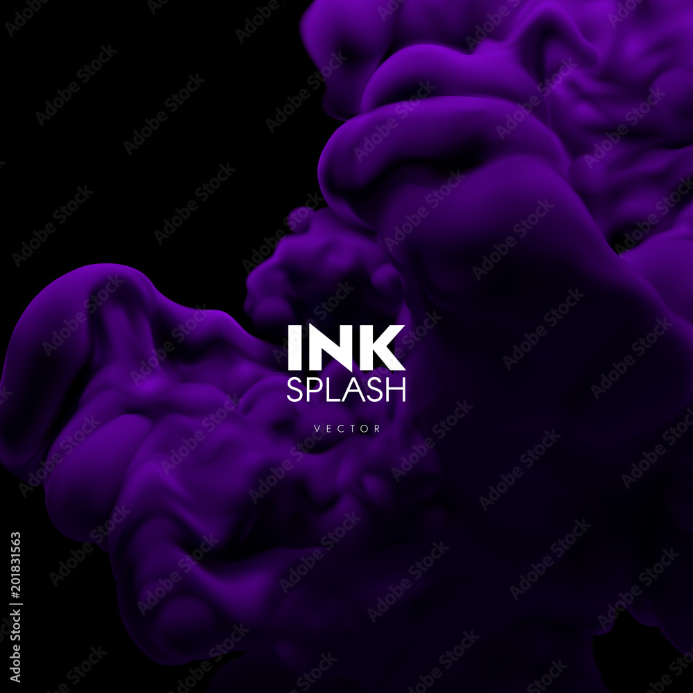 Colorful ink splash.