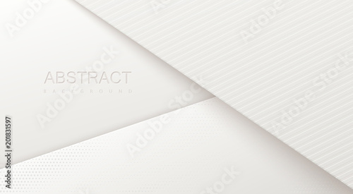 Abstract 3d background with white paper layers.