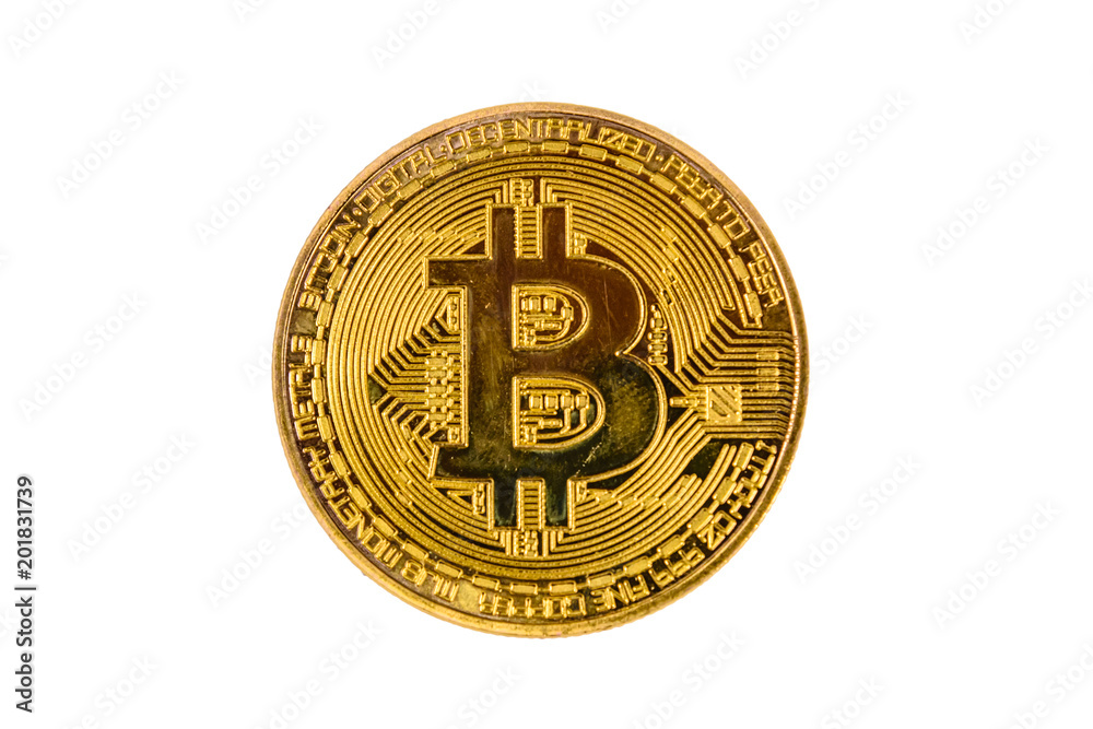 Bitcoin coin isolated on the white background Bitcoin coin isolated on the white background