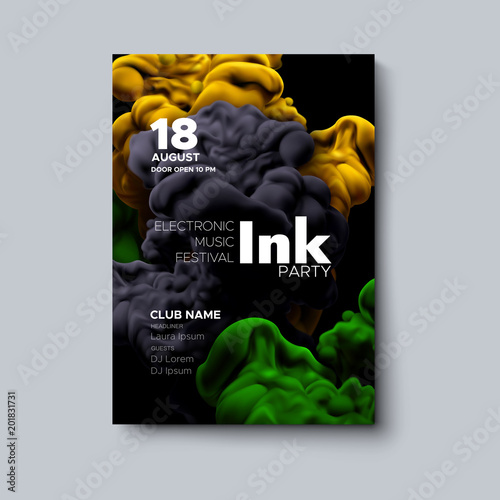 Electronic music festival poster design.