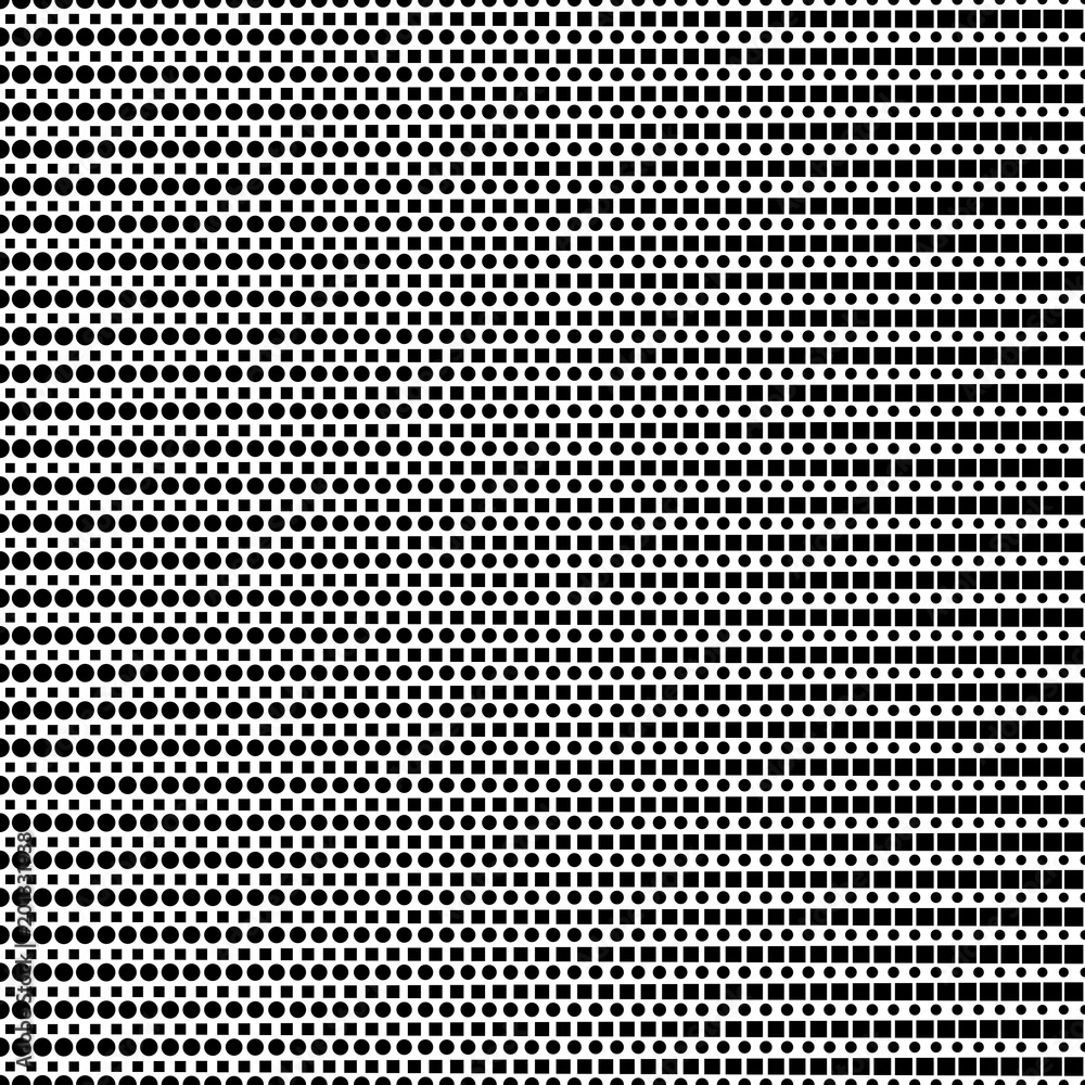 Abstract halftone pattern. Vector halftone dots background for design banners, posters, business projects, pop art texture, covers. Geometric black and white texture.