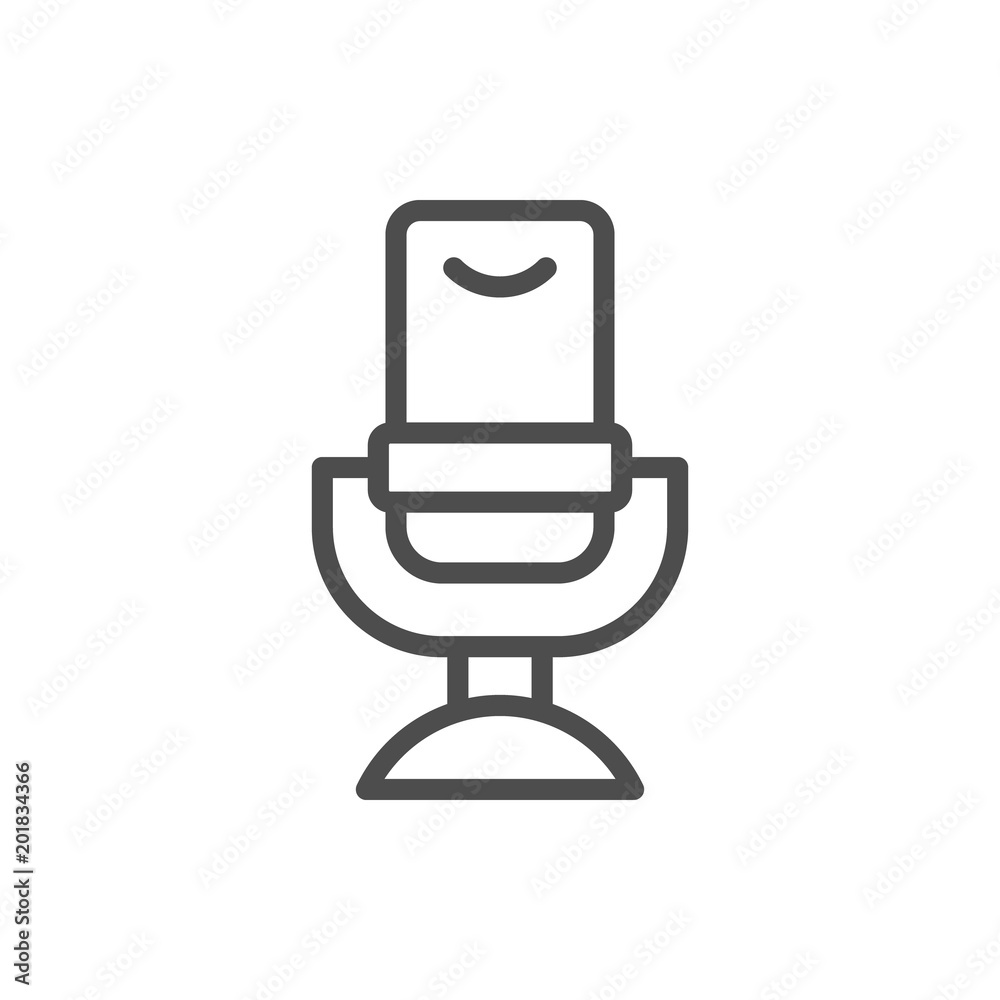 Table microphone line icon Table microphone line icon
