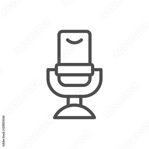 Table microphone line icon