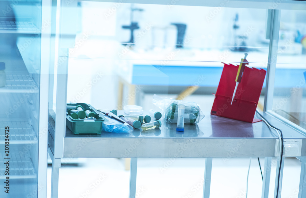 image of modern laboratory for pharmacy or chimical background usage .