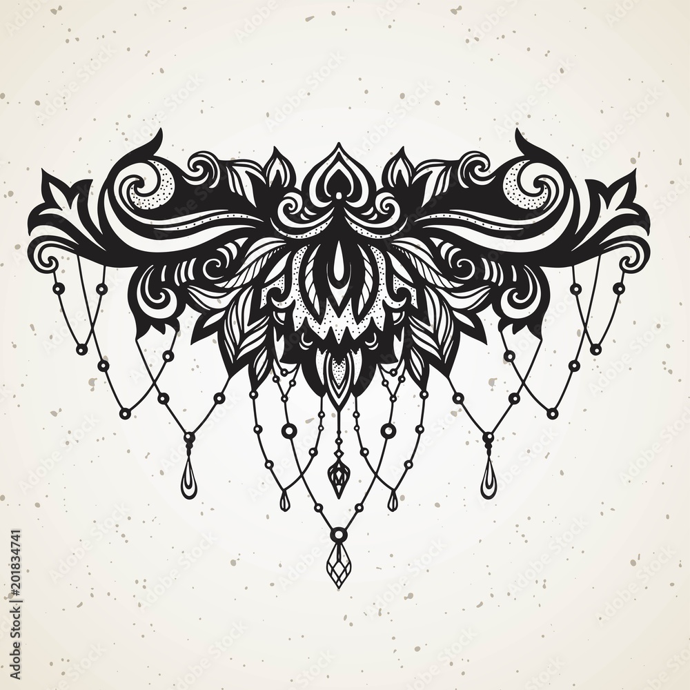 Sketch Chandelier With Eyes And Crosses Tattoo Idea  BlackInk