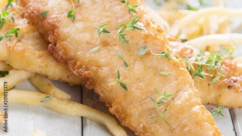 Fish fillet with french fries