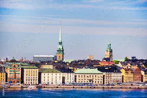 Scenic summer view of the Old Town architecture in Tallinn, Estonia.