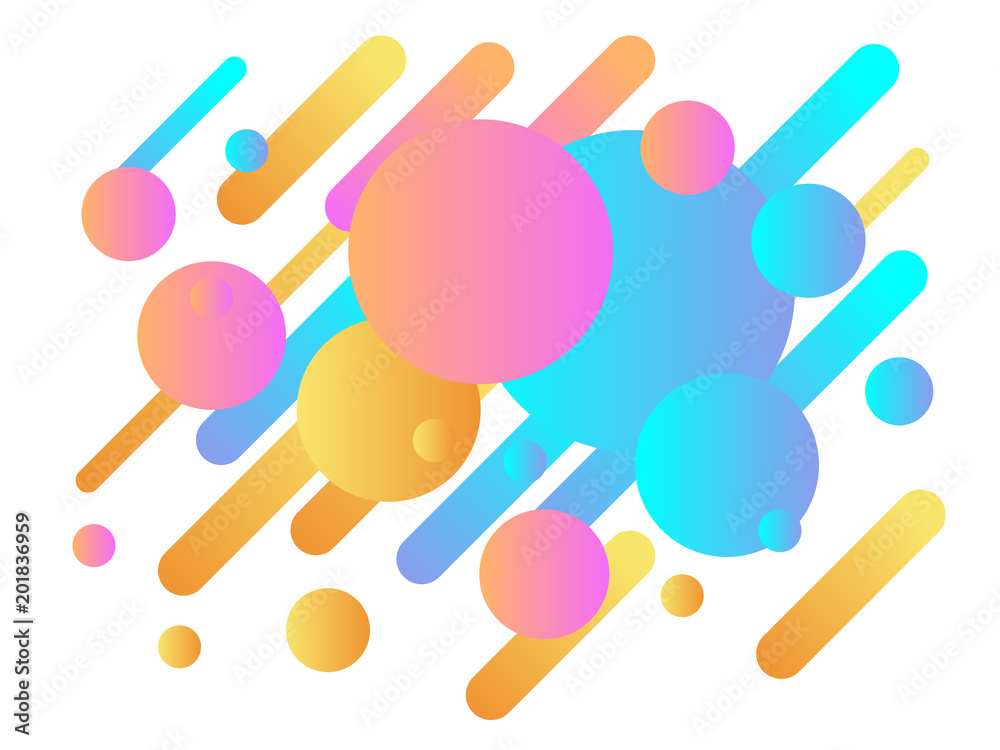 Colorful modern style abstract graphic background from various rounded shapes Colorful modern style abstract graphic background from various rounded shapes