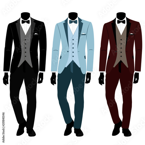 Wedding men's suit and tuxedo. Collection. 