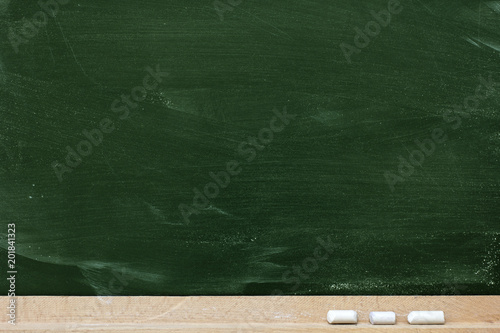 Old blank dirty chalkboard .Empty Chalkboard Background  with writing space.