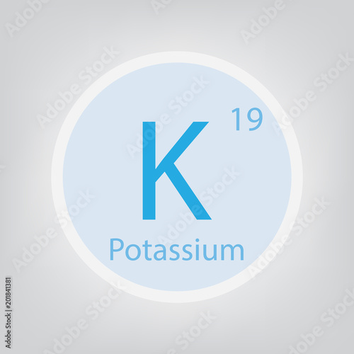 Potassium K chemical element icon- vector illustration