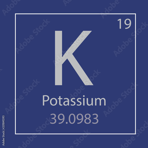 K potassium chemical element icon- vector illustration