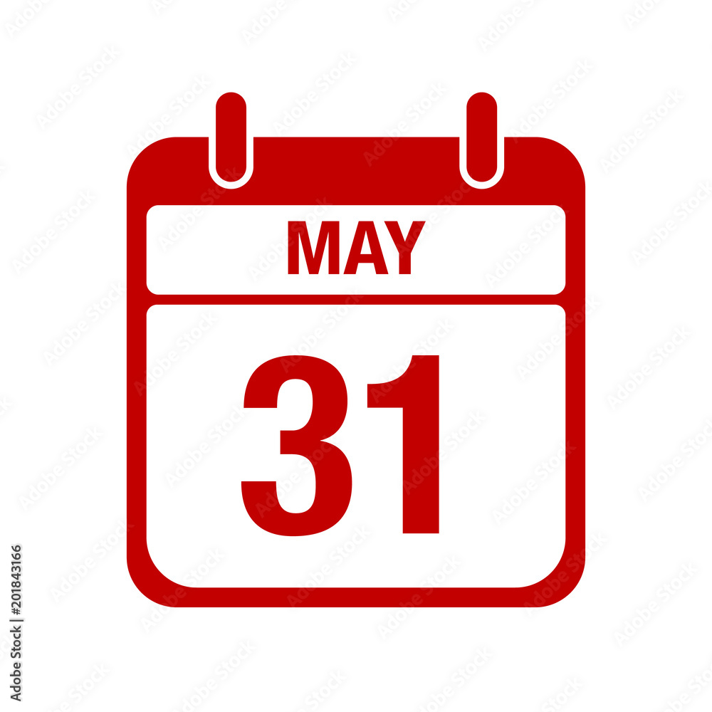 31 May calendar red icon. thirty one
31 May calendar red icon. thirty one