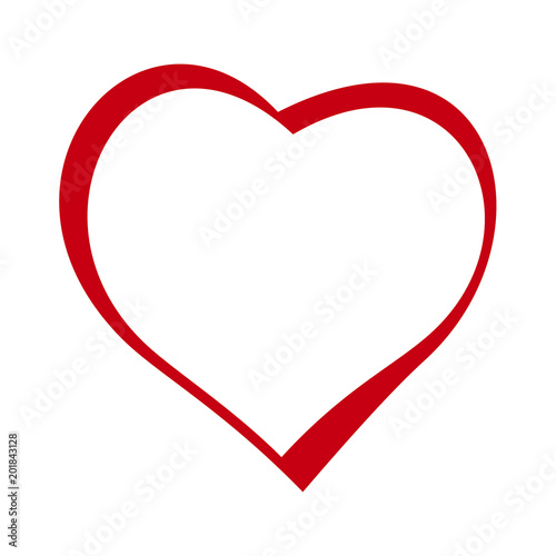 Heart. Beauty logo, icon, red. Abstract concept. Vector illustration on white background.