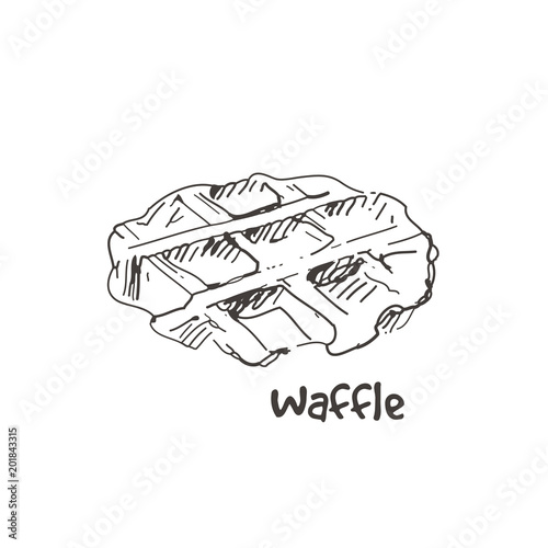 Hand Drawn Waffle Sketch Vector Illustration Stock Vector Adobe Stock Hand Drawn Waffle Sketch Vector Illustration Stock Vector Adobe Stock