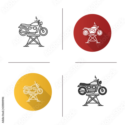 Motorbike jack icon
