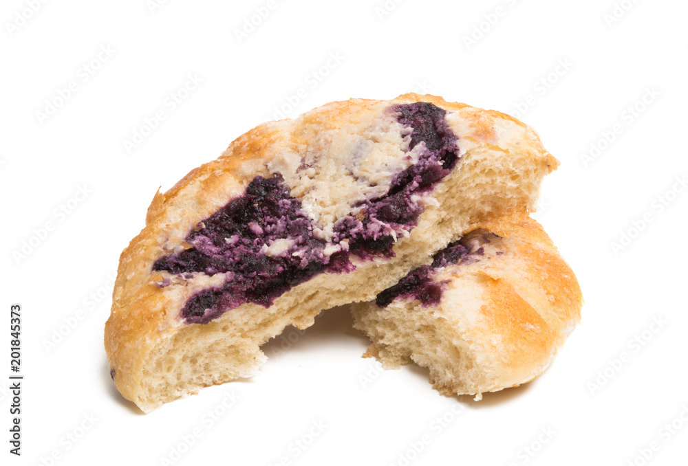 baking with blueberries isolated