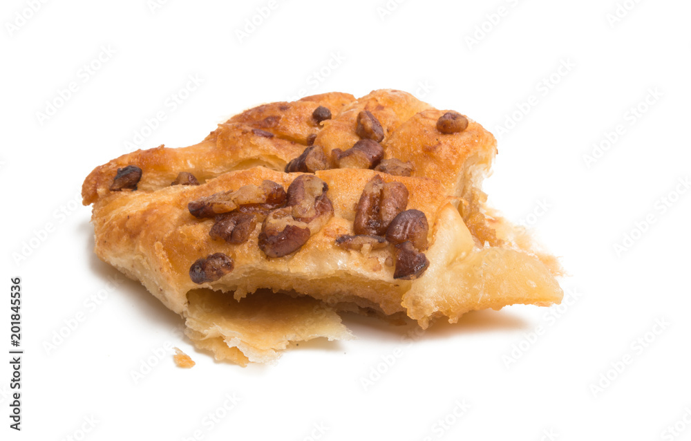 puff pastry with nuts isolated puff pastry with nuts isolated