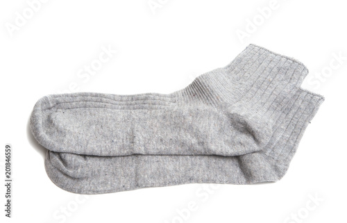 gray socks isolated