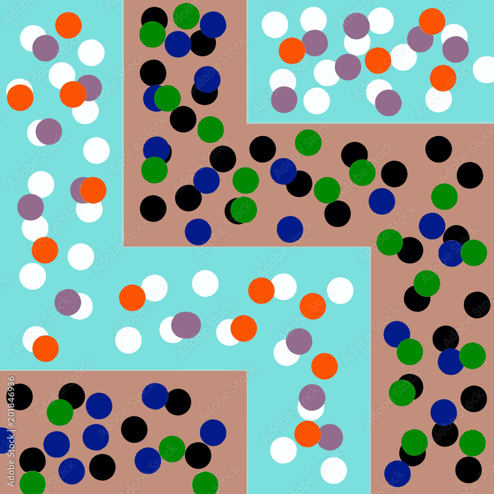 Abstract decorative background with confetti and step Abstract decorative background with confetti and step