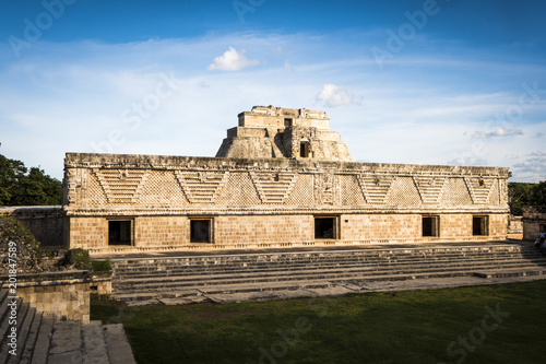 Ancient Maya Ruins, Nunnery Quadrangle, Uxmal Archaeological Site, Yucatan, Mexico photo