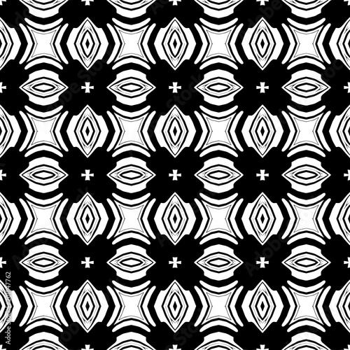 Seamless decorative pattern in a black - white colors