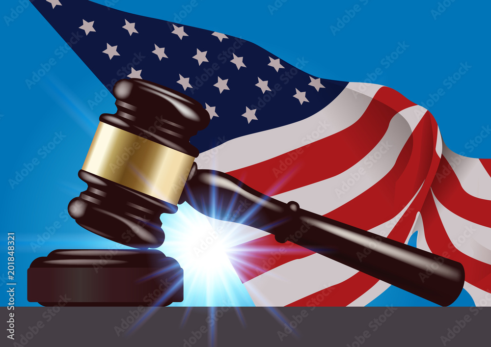 Vecteur Stock justice - maillet - marteau - juge - américaine - États Unis  - américain - USA - maillet de justice - Amérique | Adobe Stock