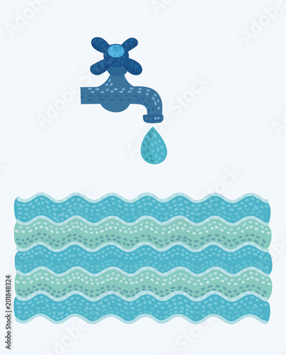 tap and water