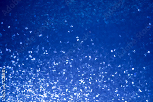 blue bokeh abstract background. christmas