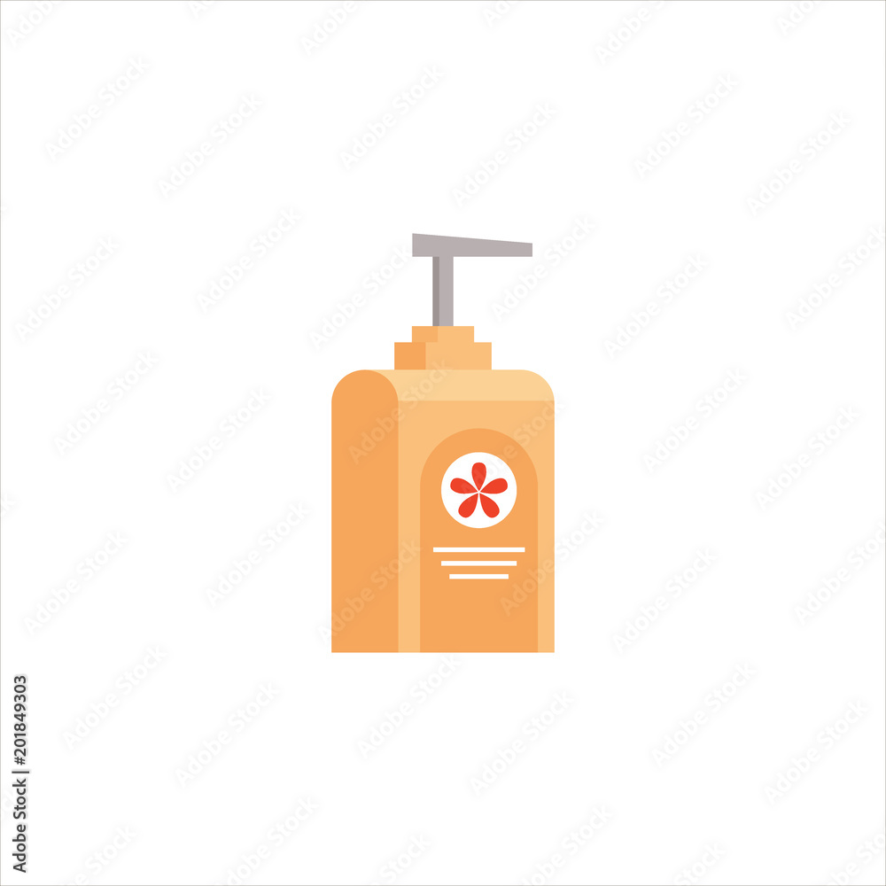 Flat soap isolated on white background, icon logo vector illustration. Clean object, household equipment tool. Cleaning service, housekeeping cleanness Flat soap isolated on white background, icon logo vector illustration. Clean object, household equipment tool. Cleaning service, housekeeping cleanness