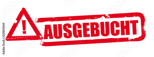 roter Stempel ausgebucht Vektor Grafik