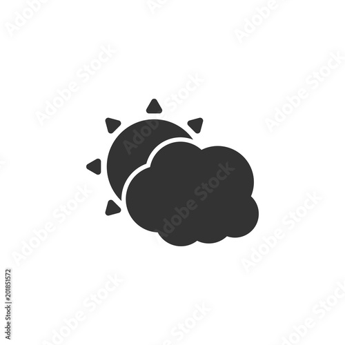 Weather icon with cloud and sun
