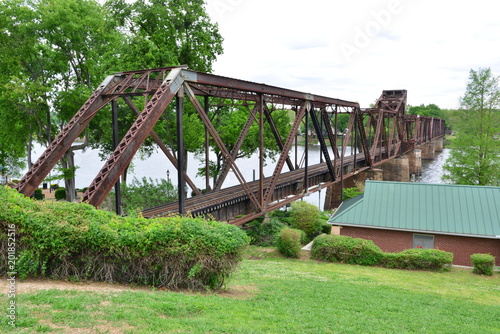 A rail road girder bridge in Augusta Georgia