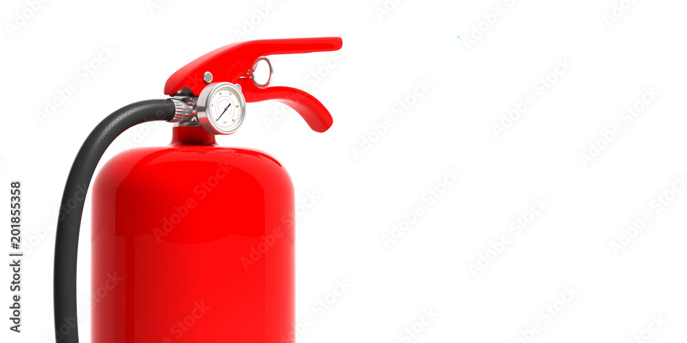 Fire extinguisher isolated on white background. 3d illustration Fire extinguisher isolated on white background. 3d illustration