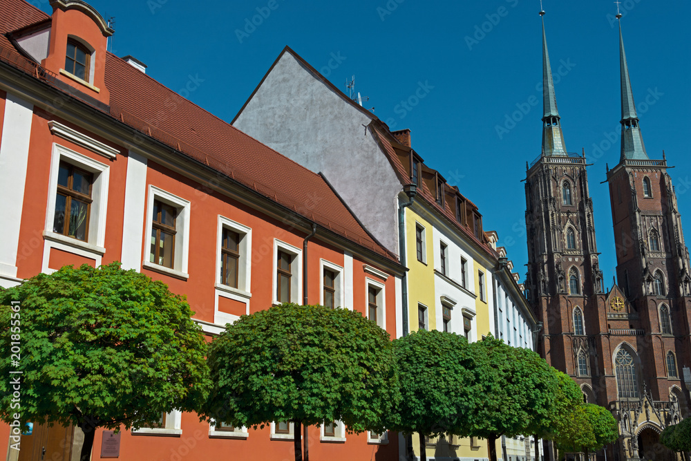 Obraz premium Dominsel mit Breslauer Dom