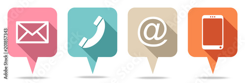 Speechbubbles Contact Retro