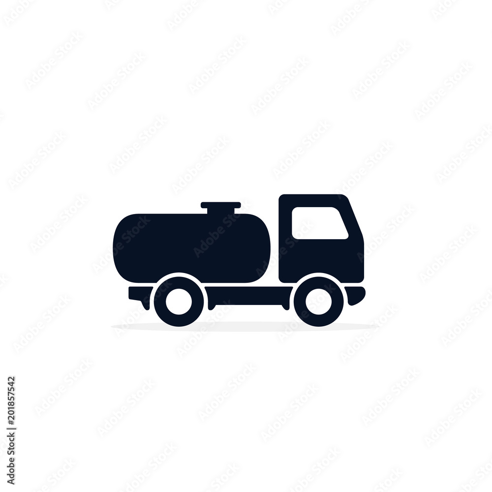 Truck Tank icon. Vector isolated transportation sign