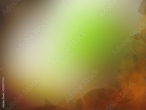 Abstract  bokeh with colorful leaves in blur background